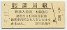 函館本線・深川駅(160円券・平成9年)