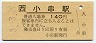 山陰本線・小串駅(140円券・平成3年)0682