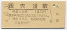 山陰本線・宍道駅(140円券・平成4年)