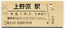 中央本線・上野原駅(120円券・昭和59年)