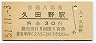 東北本線・久田野駅(30円券・昭和51年)
