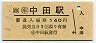 牟岐線・中田駅(140円券・平成4年)