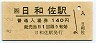 牟岐線・日和佐駅(140円券・平成4年)
