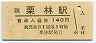高徳線・栗林駅(140円券・平成4年)