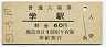 徳島本線・学駅(60円券・昭和53年)