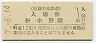 近畿日本鉄道・針中野駅(120円券・平成7年)