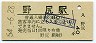 中央本線・野尻駅(80円券・昭和54年)