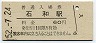 改称駅★中央本線・石和駅(60円券・昭和52年)