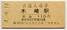 橙地紋★東武鉄道・木崎駅(110円券・平成4年)