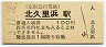 京浜急行電鉄・北久里浜駅(100円券・平成3年)