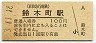 京浜急行電鉄・鈴木町駅(100円券・平成3年)