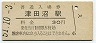 総武本線・津田沼駅(30円券・昭和51年)