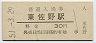 阪和線・東佐野駅(30円券・昭和51年)