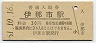 飯田線・伊那市駅(30円券・昭和51年)