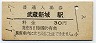 南武線・武蔵新城駅(30円券・昭和51年)