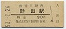 大阪環状線・野田駅(30円券・昭和51年)