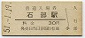 草津線・石部駅(30円券・昭和51年)