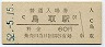 山陰本線・鳥取駅(60円券・昭和52年)