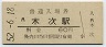 木次線・木次駅(60円券・昭和52年)