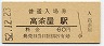 紀勢本線・高茶屋駅(60円券・昭和52年)