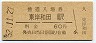 阪和線・東岸和田駅(60円券・昭和52年)