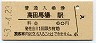 山手線・高田馬場駅(60円券・昭和53年)