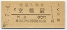 大阪環状線・京橋駅(60円券・昭和53年)