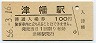 北陸本線・津幡駅(100円券・昭和56年)4378