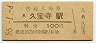 関西本線・久宝寺駅(100円券・昭和56年)