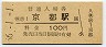 東海道本線・京都駅(100円券・昭和56年)