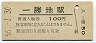 肥薩線・一勝地駅(100円券・昭和56年)
