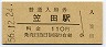 和歌山線・笠田駅(110円券・昭和56年)