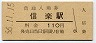 三セク化★信楽線・信楽駅(110円券・昭和56年)