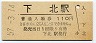 大湊線・下北駅(110円券・昭和57年)