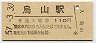 烏山線・烏山駅(110円券・昭和57年)