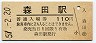 北陸本線・森田駅(110円券・昭和57年)