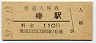 紀勢本線・椿駅(110円券・昭和57年)