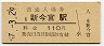 関西本線・新今宮駅(110円券・昭和57年)