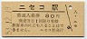 函館本線・ニセコ駅(80円券・昭和53年)
