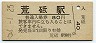 三セク化★長井線・荒砥駅(80円券・昭和54年)