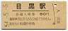 山手線・目黒駅(80円券・昭和54年)