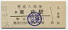 山陰本線・東萩駅(80円券・昭和54年)