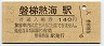 磐越西線・磐梯熱海駅(140円券・平成元年)