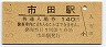 飯田線・市田駅(140円券・平成5年)