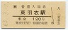 阪和線・東羽衣駅(120円券・昭和63年)