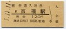 1-11-11★大阪環状線・京橋駅(120円券・平成元年)0281