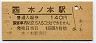 北陸本線・木ノ本駅(140円券・平成4年)