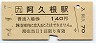 昭和最終日・三セク化★鹿児島本線・阿久根駅(140円券)