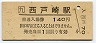 香椎線・西戸崎駅(140円券・平成2年)