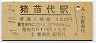 磐越西線・猪苗代駅(120円券・昭和57年)